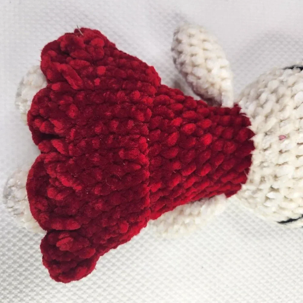 Hello Kitty Crochet Hand Made Amigurumi Stuffed Plush Doll 10''